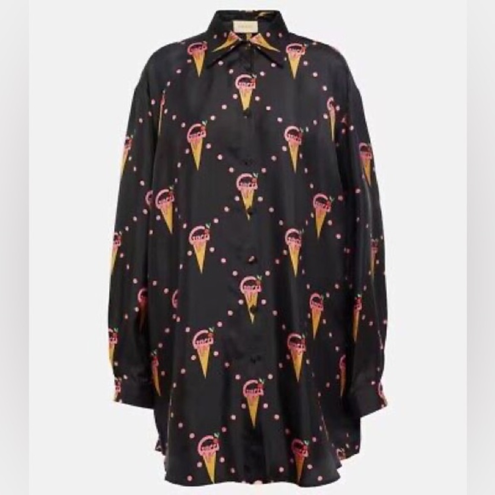 GUCCI Ice Cream Shirt Dress